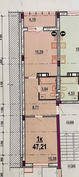 1-кімнатна квартира за адресою Петрусенко пров. (площа 43,5 м²) - Atlanta.ua - фото 13