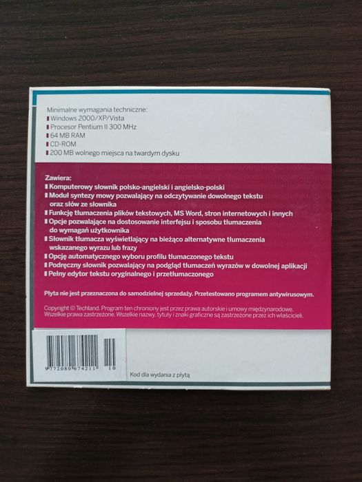 Tłumacz komputerowy języka angielskiego - Płyta CD STAN IDEALNY