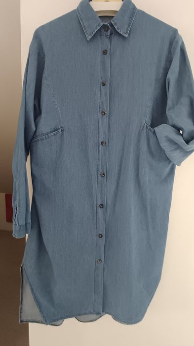 Jeansowa sukienka koszulowa / tunika