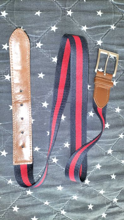 Pasek męski parciany +skóra Tchibo / Atlas for MEN Łódź Radogoszcz