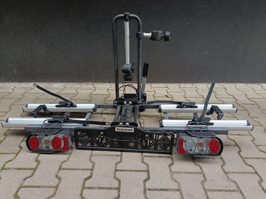 Bagażnik rowerowy BOSAL na hak 2 Rowery ELEKTRYCZNE 60kg rynna 143cm na koła