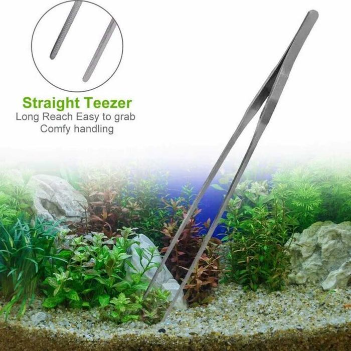 Conj. de utensílios para cuidar das plantas de aquário (Aquascaping)