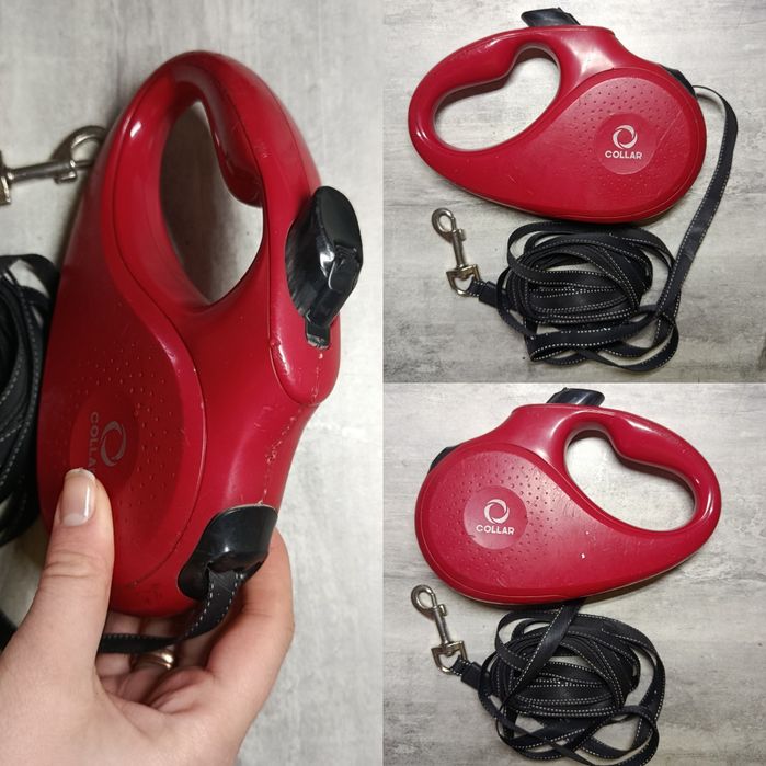 Поводок-рулетка, пульти від електроошийників. LED - ошийник