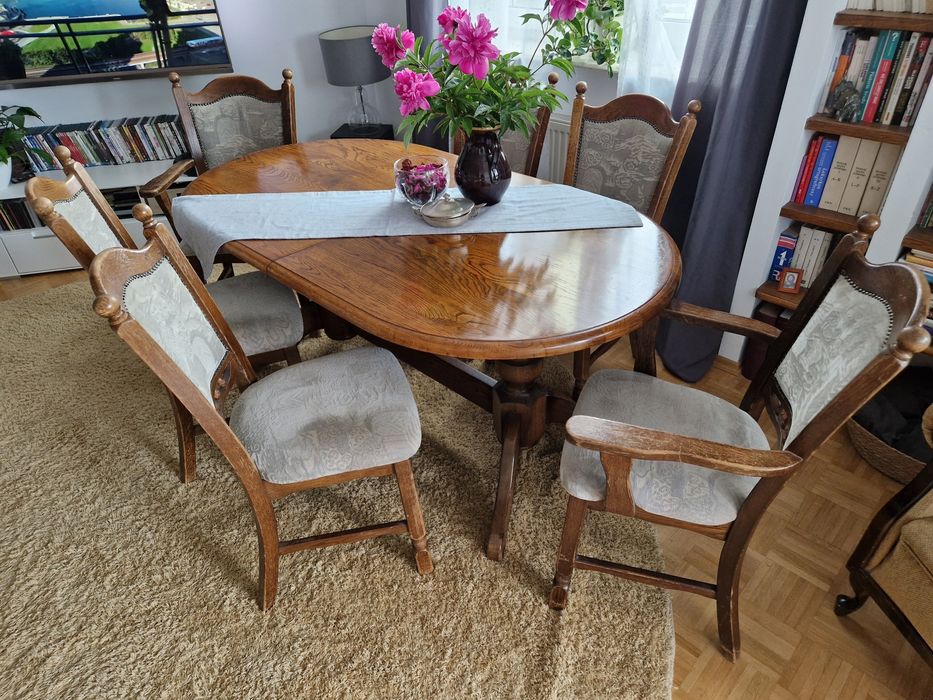 Krzesła holenderskie dębowe 6 szt.