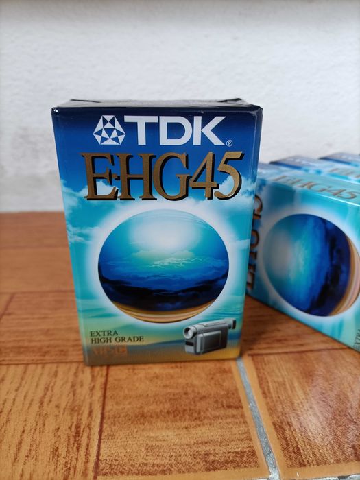 5 cassetes de vídeo TDK EHG45 VHS-C novas