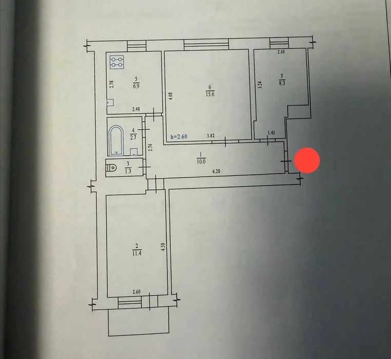 Алмазний 3х кімнатна квартира покращенного планування, цегляний будинок!