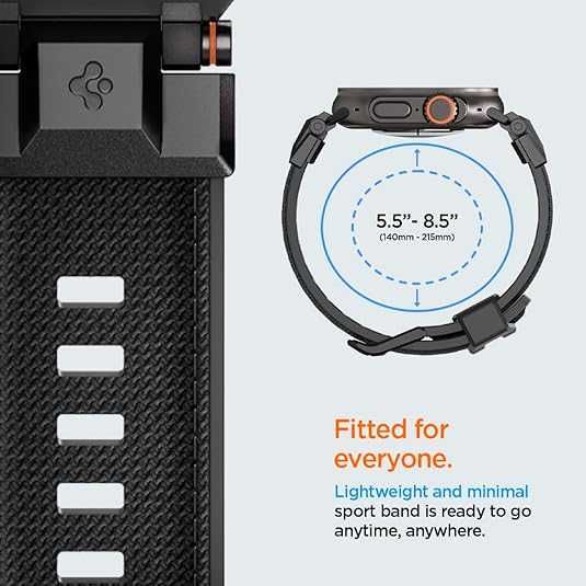 Ремінець Apple Watch Ultra 2 Spigen DuraPro Armor Black Edition