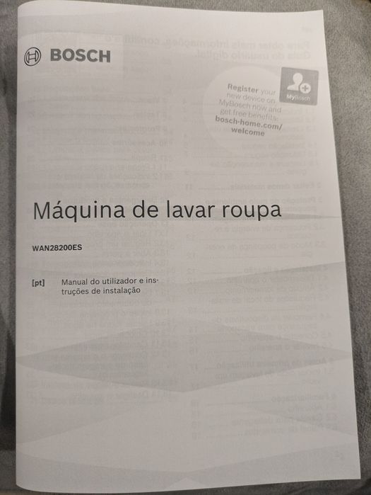 Máquina de Lavar Roupa BOSCH WAN28200ES (8Kg - 1400 rpm - Branco)