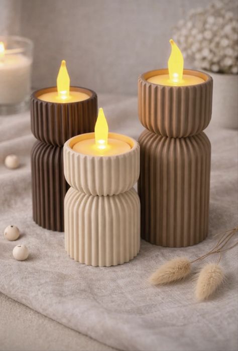 Conjunto 3 suportes para vemas tealight  - Feito com impressão 3D
