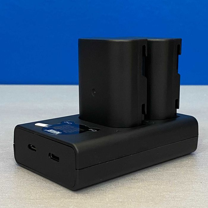 Carregador Duplo Newell + 2x Baterias Panasonic DMW-BLF19E (NOVO)