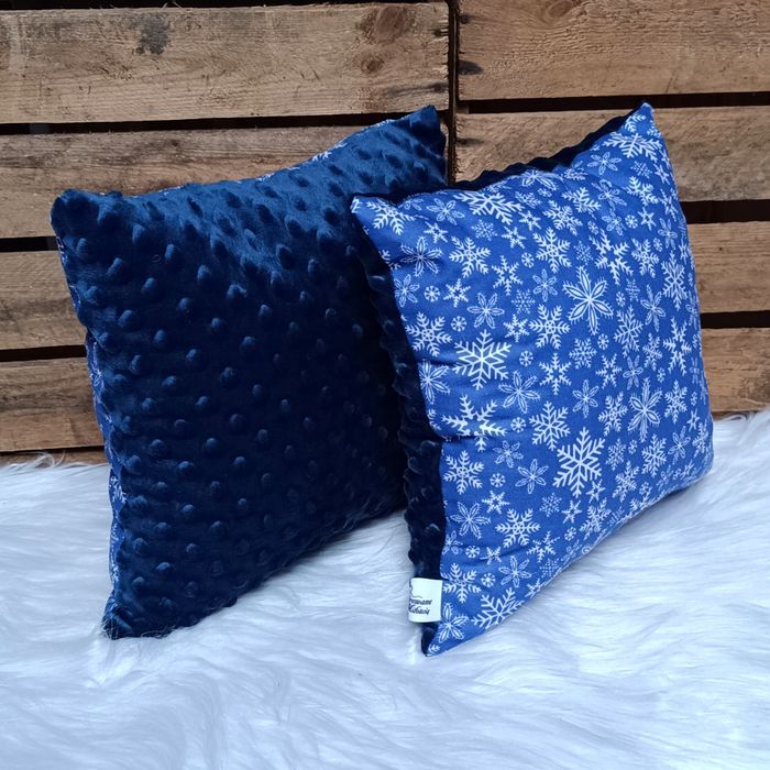 Zestaw poduszek 30x30cm świąteczne granatowe