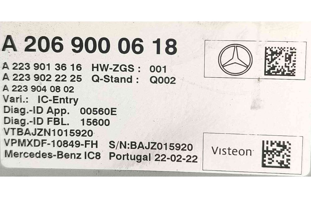 Módulo Eletrónico A2069000618 - MERCEDES-BENZ C-CLASS