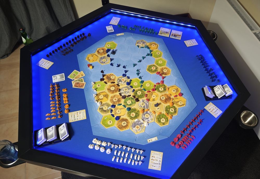 Mesa de Jogos de Tabuleiro Hexagonal
