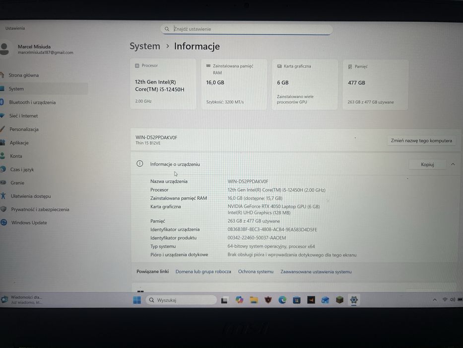Laptop Gamingowy