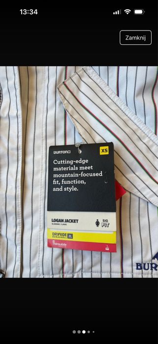 Kurtka narciarsko- snowbordowa burton xs