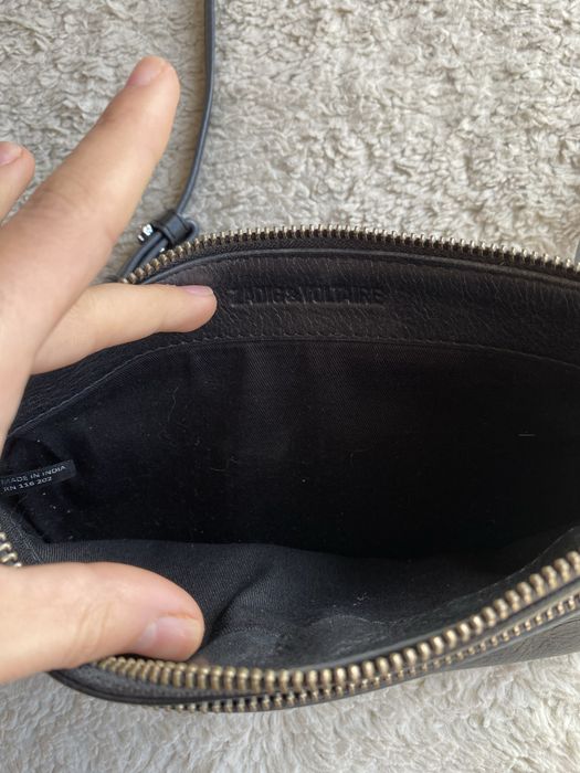 Mala tiracolo original  zadig & voltaire pele preta clutch