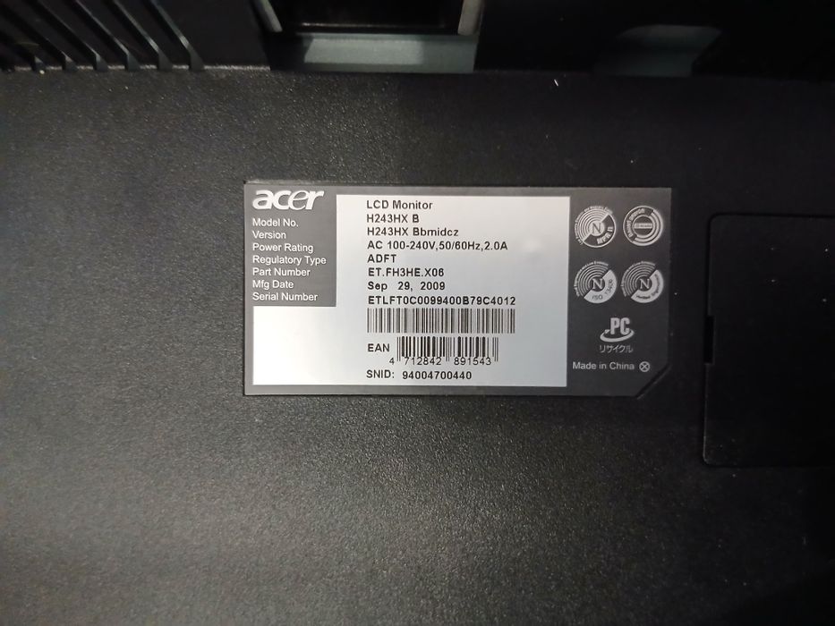 LCD ACER para peças