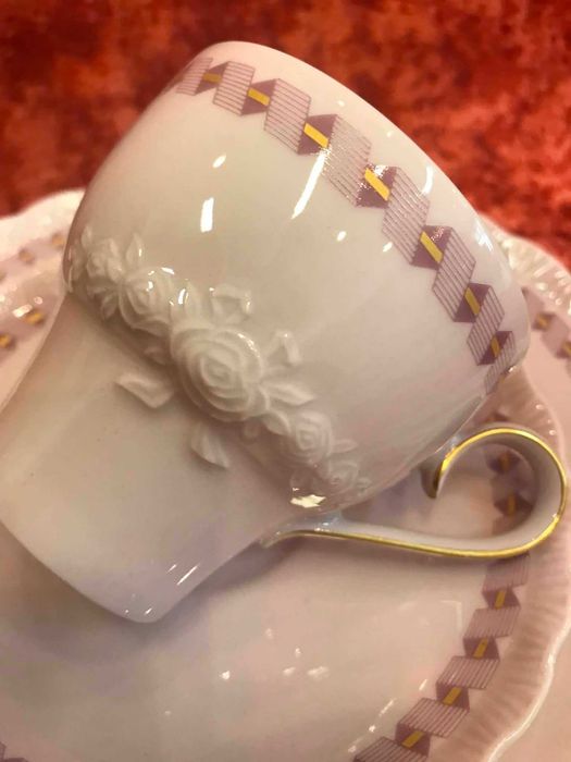 Serwis Hutschenreuther rozowy - Porcelaine Rose - 6 osob