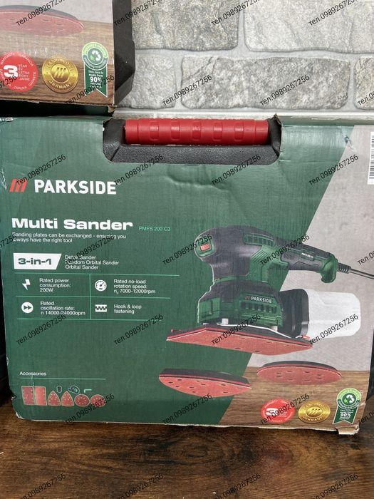 Шліфмашинка, ексцентрикова, шліфмашина эксцентриковая Parkside