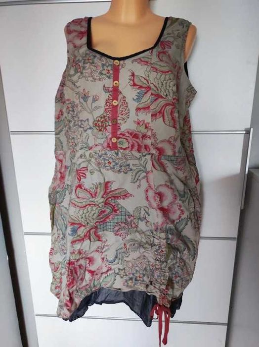 Joe Browns r 50 ciekawa sukienka tunika bawełna 100%