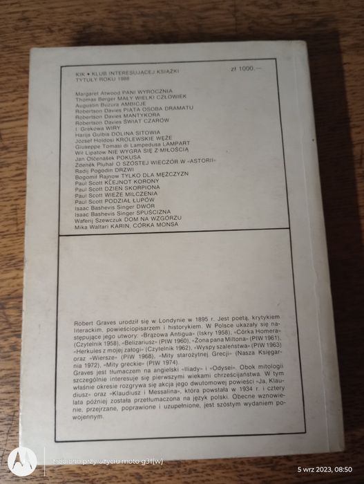 Ja, Klaudiusz. Robert Graves