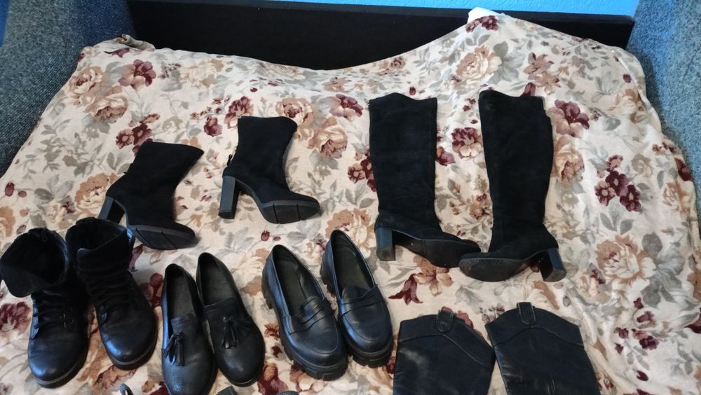 Туфли кожаные черные