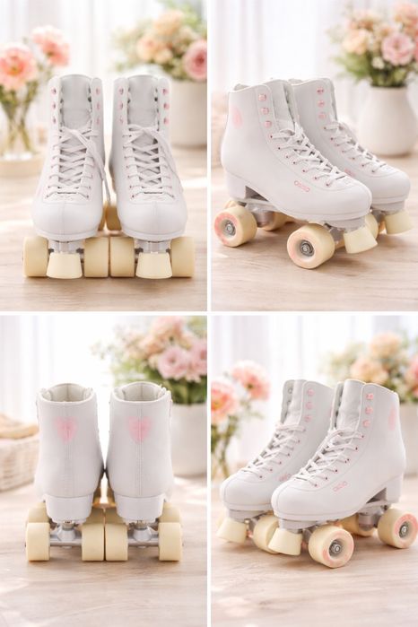 Patins brancos .
