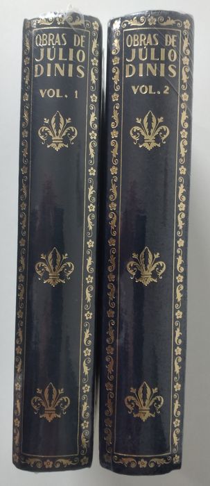 Júlio Dinis obra completa Lello 2 livros novos encadernados pele 50€