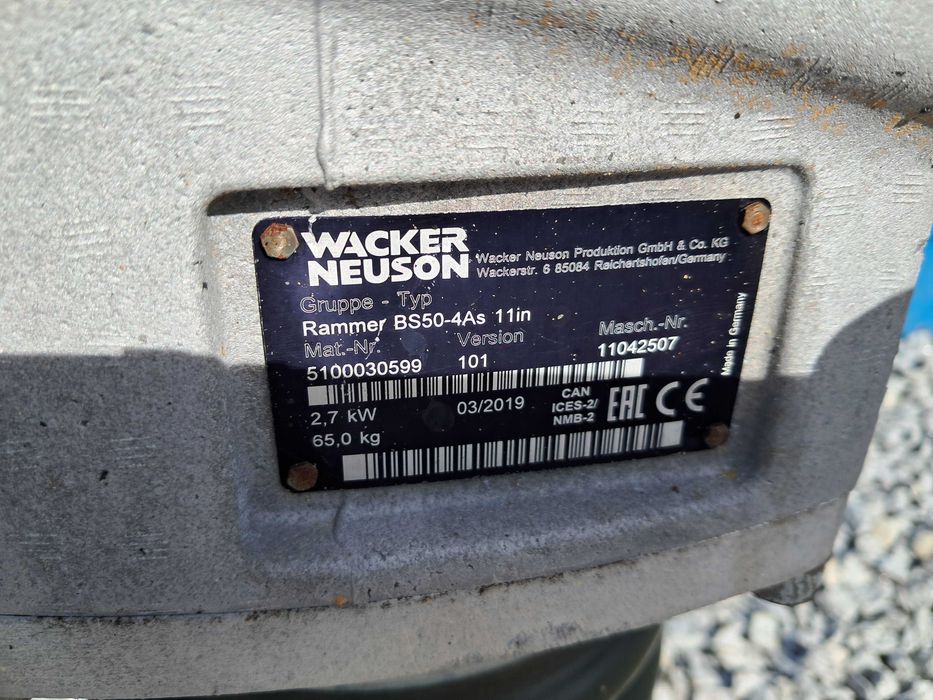 Zagęszczarka skoczek WACKER NEUSON BS 50-4 / 19r! BS 60-2 / BOMAG BT