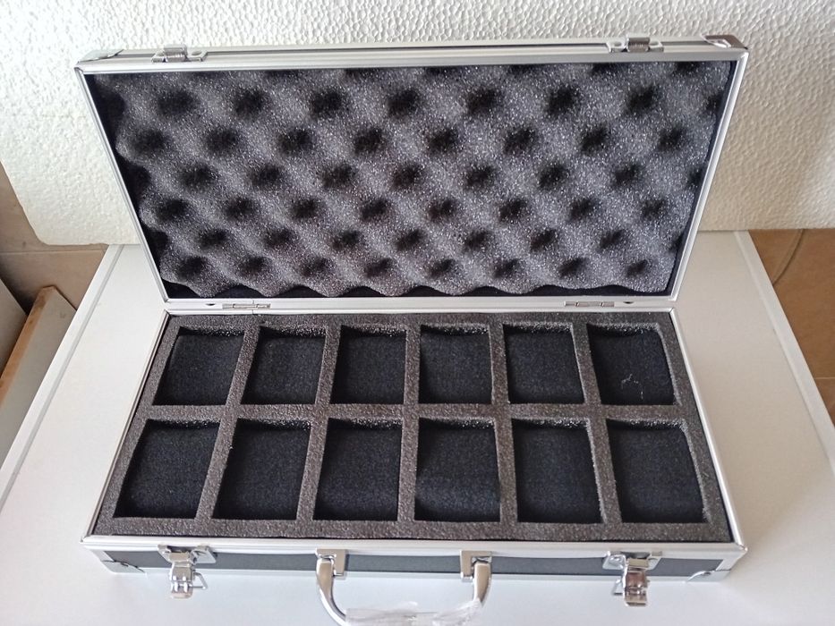 Mala transporte 12 relógios Tissot Seiko Hamilton Breitling Omega Iwc