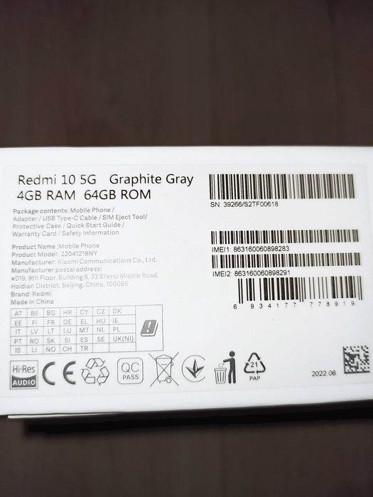 Telefon  Xiaomi redmi note 10.