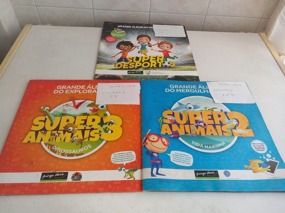 3 Cadernetas Cromos