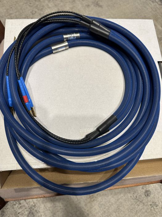 Albedo Blue - srebrne kable głośnikowe 3m - banany BFA (rezerwacja)