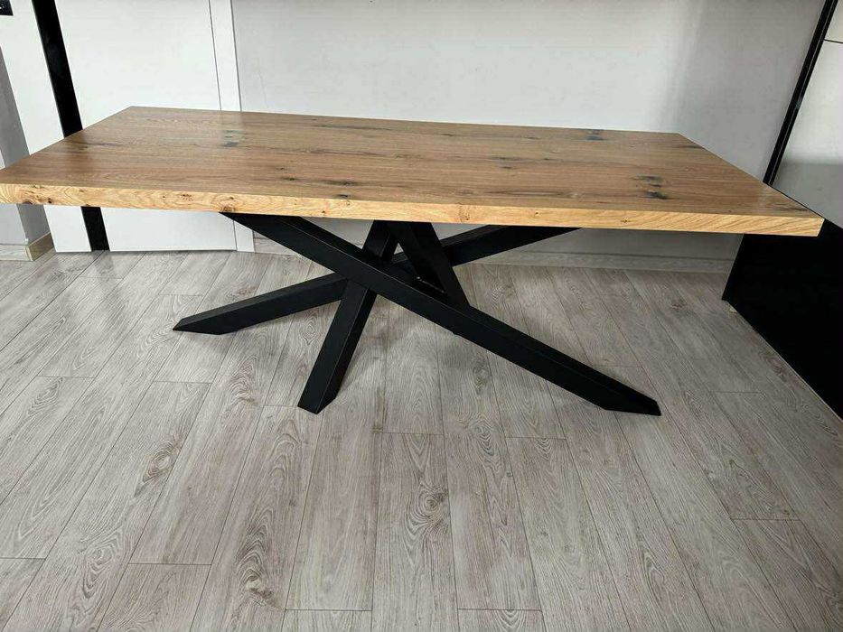 Nowoczesny stol loftowy debowy