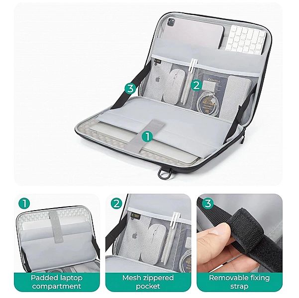 Etui Tech-Protect Ranger-X Tactical na laptopa 15-16" - czarne