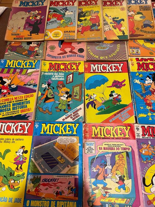 Grande lote Mickey Ed. Abril 40 exemplares 1966 a 1978