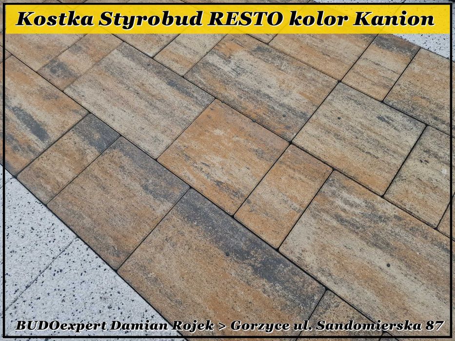 Popularna kostka brukowa Styrobud RESTO nowy piękny kolor KANION 2025