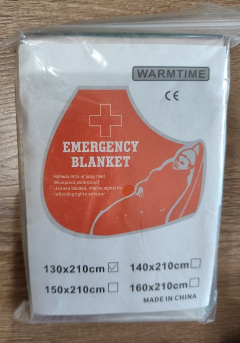 Термоковдра рятувальна тактична термоодеяло фольга, 210*130см
ТЕРМООДЕ