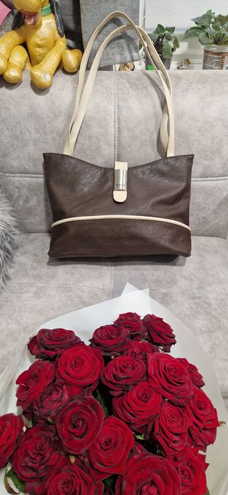 Сумка GUCCI натуральная кожа 36×26×10, ручки длинные