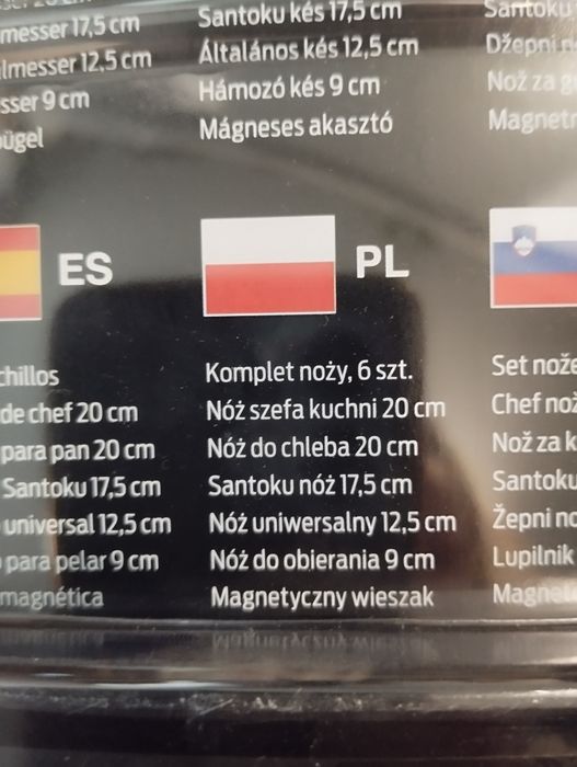 Zestaw nozy kuchennych