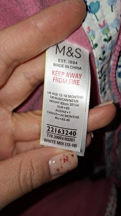 демісезонний комбінезон для дівчинки Marks & Spencer 80-86р.
