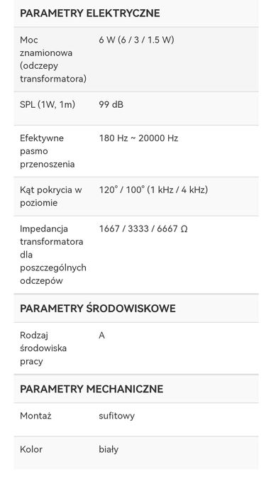 Głośnik pożarowy podsufitowy  SSP, ppoż USP-540 

GŁOŚNIK POŻAROWY

SU