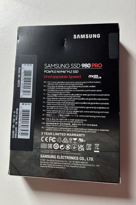 Samsung 980 PRO 2TB NVMe SSD M.2 PCIe 4.0 - Excelente Estado