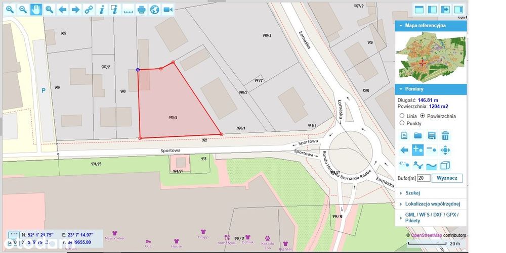 Piękna działka budowlana w najbliższym sąsiedztwie Karuzeli Bialskiej