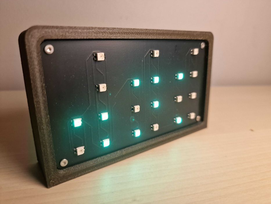 Zegar binarny v2 #diodyProgramowalne #binaryClock