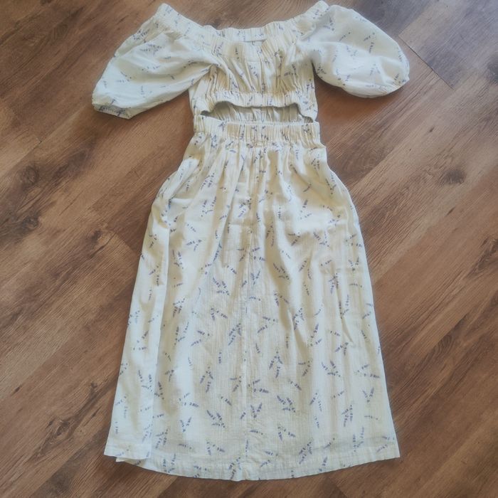 Hiszpanka sukienka z odkrytymi ramionami h&m xs