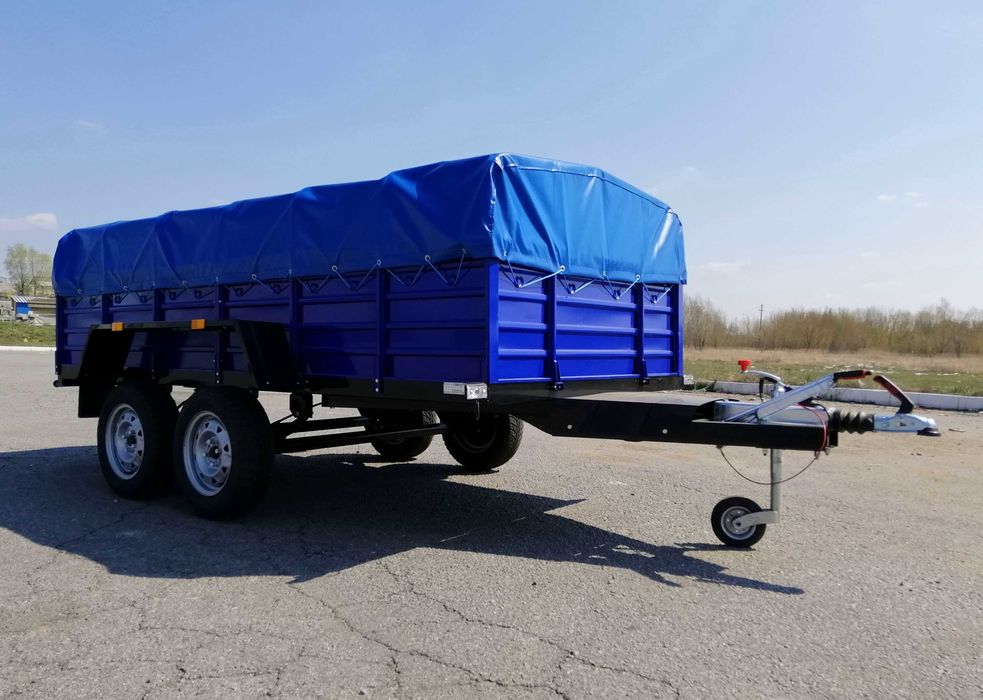 Гальмівний двовісний прицеп 3200*1560 КРД-109 тормозний причіп