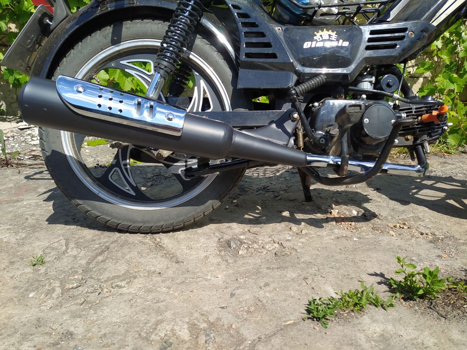 Глушник мопеда Альфа, Дельта, Актив 110/125 куб чорний