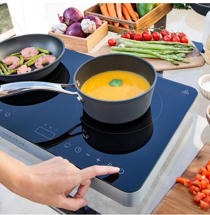 Placa de indução portátil de 2 fogos Full Magma duplo