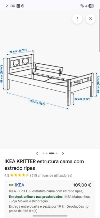 Cama Criança Kritter Ikea